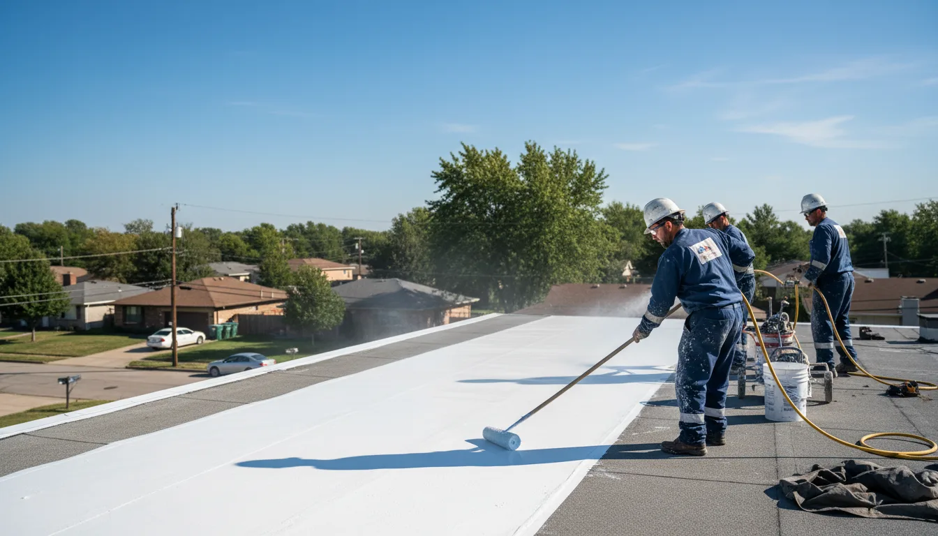 Commercial roof coating in Crandall, GA near me